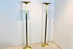 Sale Pamono Italian Brass Uplighter Floor Lamp, 1970s