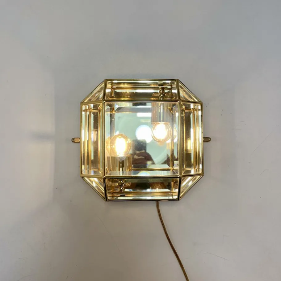 Hot Pamono Italian Brass Wall Sconce, 1980s
