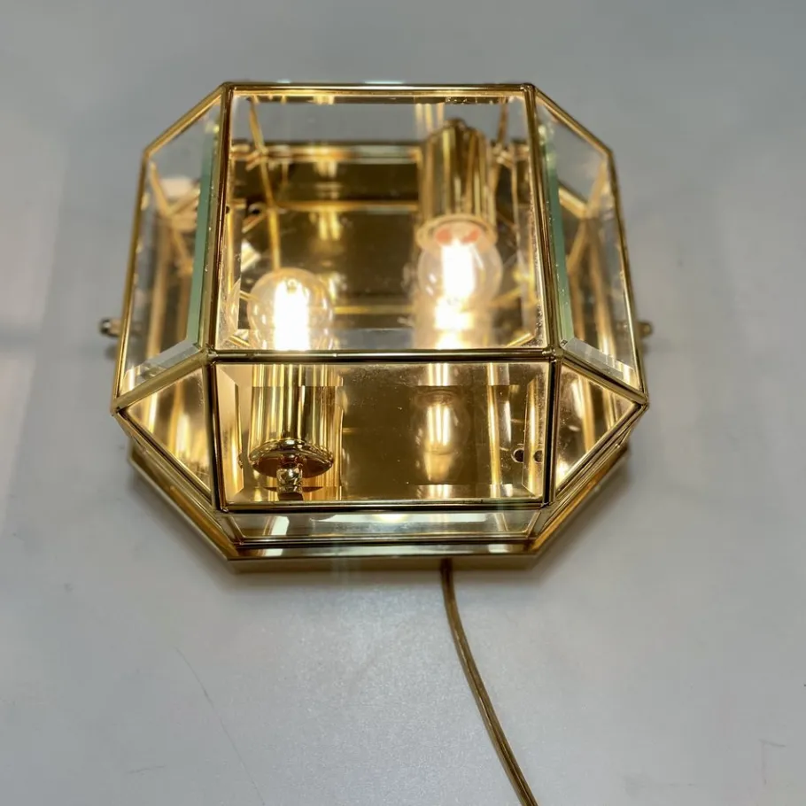 Hot Pamono Italian Brass Wall Sconce, 1980s