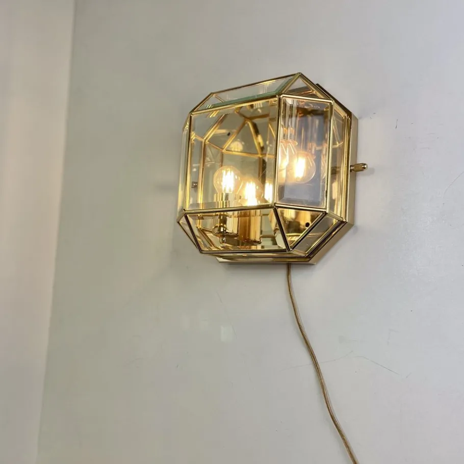 Hot Pamono Italian Brass Wall Sconce, 1980s