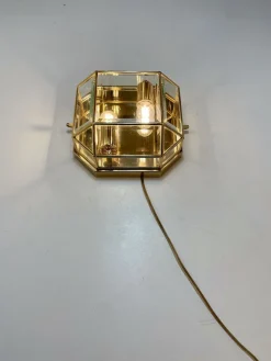 Hot Pamono Italian Brass Wall Sconce, 1980s