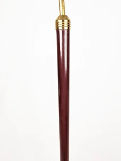 Discount Pamono Italian Burgundy Metal & Brass Floor Lamp, 1940s
