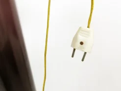 Discount Pamono Italian Burgundy Metal & Brass Floor Lamp, 1940s