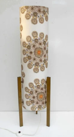 Hot Pamono Italian Cardboard and Fabric Flower Floor Lamp by Bruno Munari, 1960s