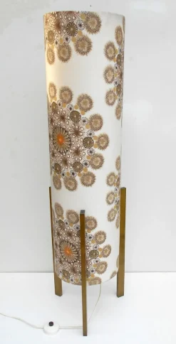 Hot Pamono Italian Cardboard and Fabric Flower Floor Lamp by Bruno Munari, 1960s