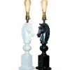 Online Pamono Italian Carrara Marble Chess Horse Lamps, 1950s, Set of 2