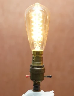 Online Pamono Italian Carrara Marble Chess Horse Lamps, 1950s, Set of 2