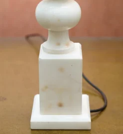 Online Pamono Italian Carrara Marble Chess Horse Lamps, 1950s, Set of 2