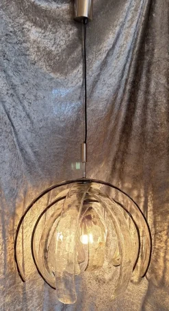 Clearance Pamono Italian Ceiling Lamp in Murano Glass by Carlo Nason for Mazzega, 1970s