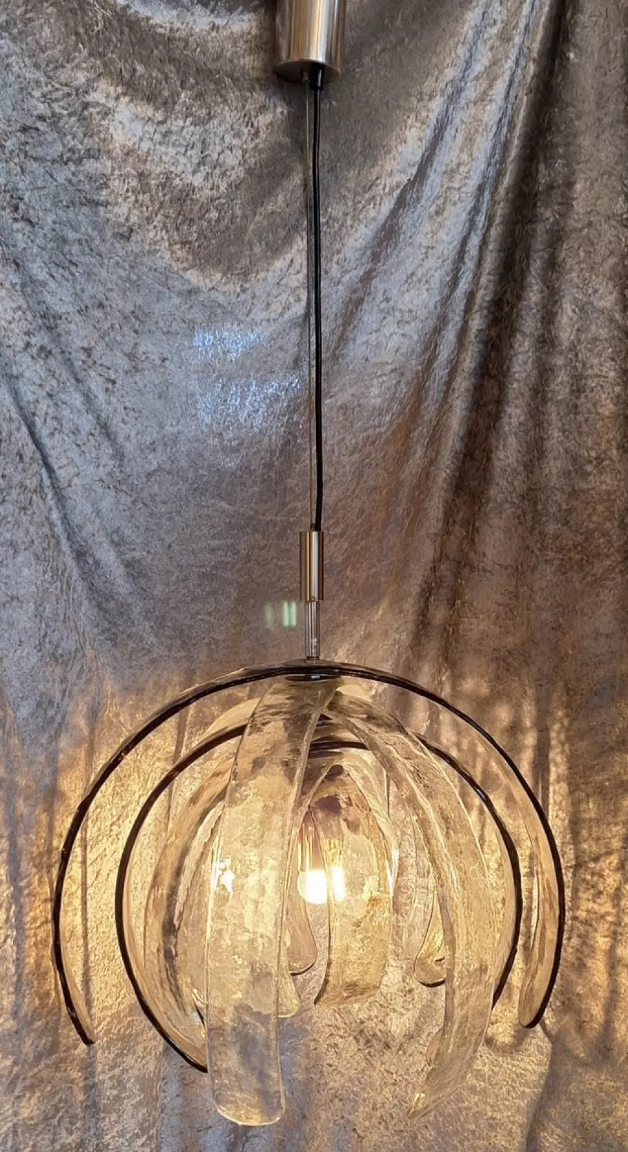 Clearance Pamono Italian Ceiling Lamp in Murano Glass by Carlo Nason for Mazzega, 1970s