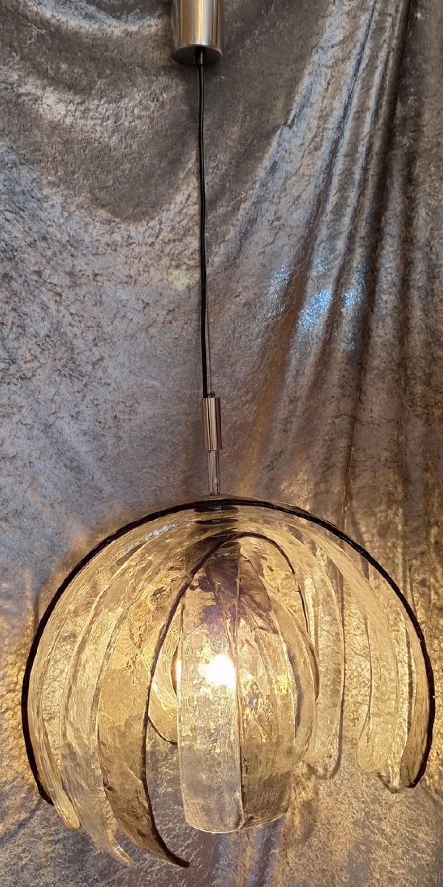 Clearance Pamono Italian Ceiling Lamp in Murano Glass by Carlo Nason for Mazzega, 1970s