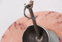 Clearance Pamono Italian Ceiling Lamp with Marble Glass Shade, 1930s