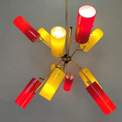 Best Pamono Italian Chandelier from Stilnovo, 1950s