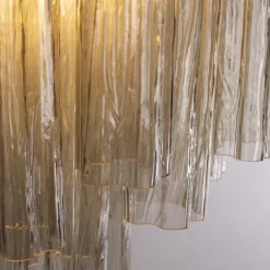 Online Pamono Italian Chandelier in Murano Smoky Glass, 1990s