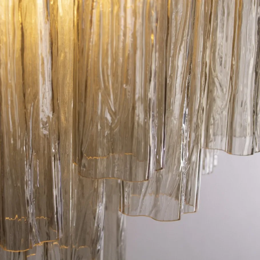 Online Pamono Italian Chandelier in Murano Smoky Glass, 1990s