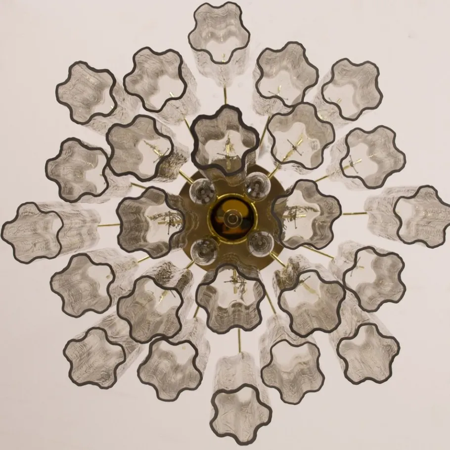 Online Pamono Italian Chandelier in Murano Smoky Glass, 1990s