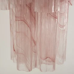 Clearance Pamono Italian Chandelier in Pink Murano Glass, 1980s
