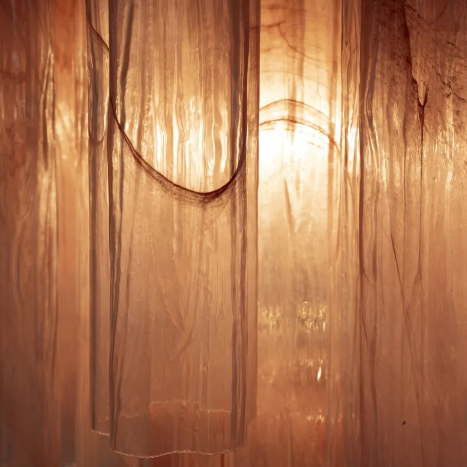 Clearance Pamono Italian Chandelier in Pink Murano Glass, 1980s