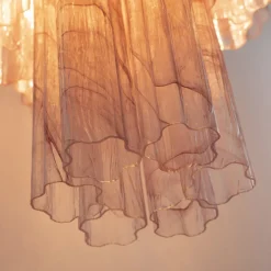 Clearance Pamono Italian Chandelier in Pink Murano Glass, 1980s