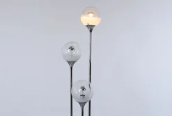 Pamono Italian Chrome and Glass Floor Lamp from Targetti, 1970s