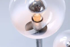 Pamono Italian Chrome and Glass Floor Lamp from Targetti, 1970s