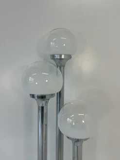 Sale Pamono Italian Chrome and Murano Glass Floor Lamp from Mazzega, 1970s