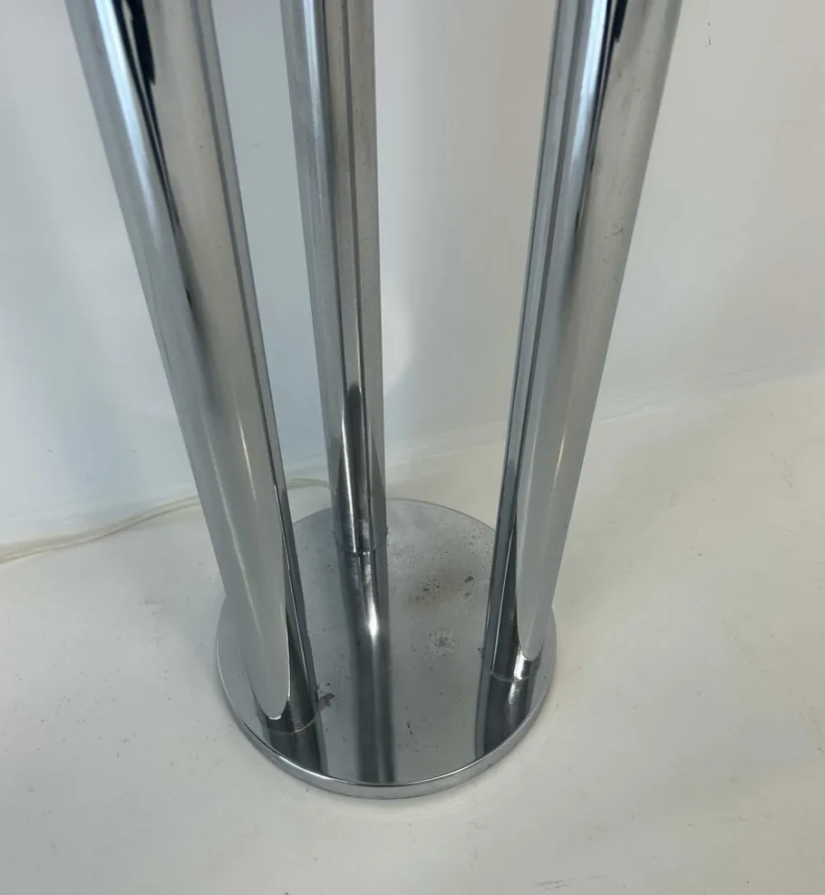 Sale Pamono Italian Chrome and Murano Glass Floor Lamp from Mazzega, 1970s