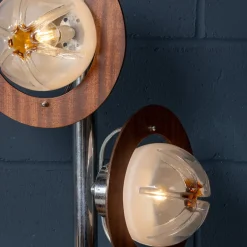 Online Pamono Italian Chrome and Murano Glass Floor Lamp from Mazzega, 1970s