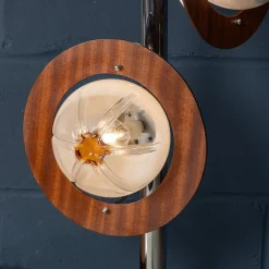 Online Pamono Italian Chrome and Murano Glass Floor Lamp from Mazzega, 1970s