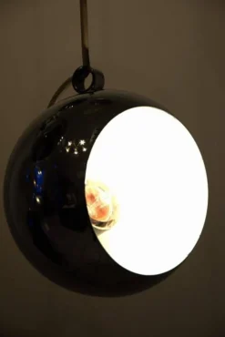 Discount Pamono Italian Chrome Globe Pendant by Harvey Guzzini, 1965