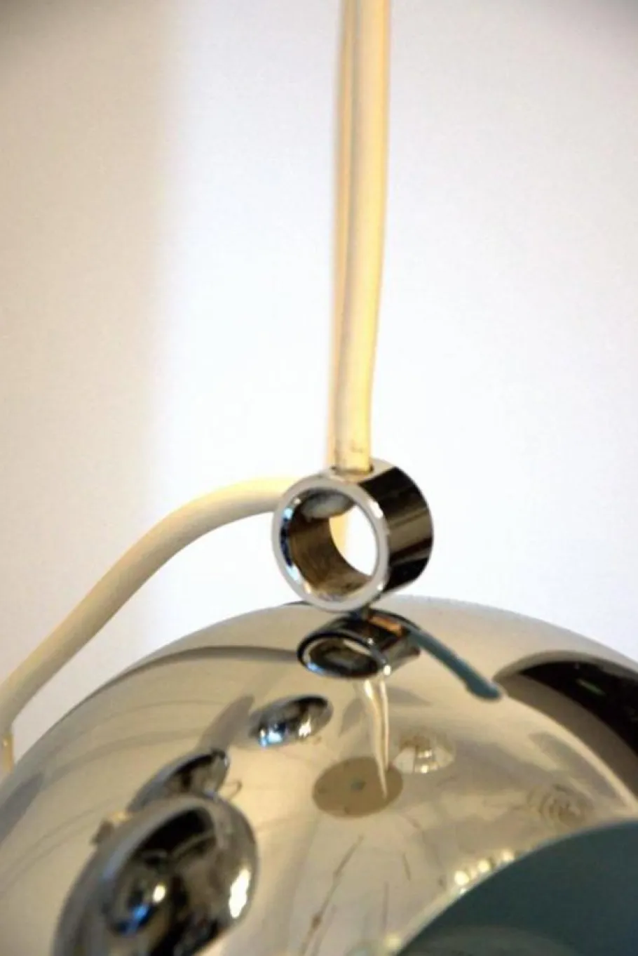 Discount Pamono Italian Chrome Globe Pendant by Harvey Guzzini, 1965