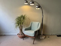 Online Pamono Italian Chromed Steel Floor Lamp with Three Arms attributed to Goffredo Reggiani, 1970s