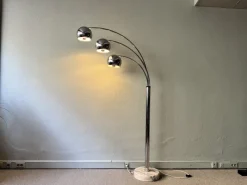 Online Pamono Italian Chromed Steel Floor Lamp with Three Arms attributed to Goffredo Reggiani, 1970s