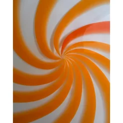 Sale Pamono Italian Clear Amber Swirls Wall Sconce in Murano Glass by Simoeng