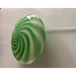 New Pamono Italian Clear Green Swirls Wall Sconce in Murano Glass by Simoeng