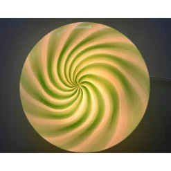 New Pamono Italian Clear Green Swirls Wall Sconce in Murano Glass by Simoeng