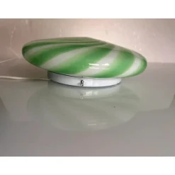 New Pamono Italian Clear Green Swirls Wall Sconce in Murano Glass by Simoeng