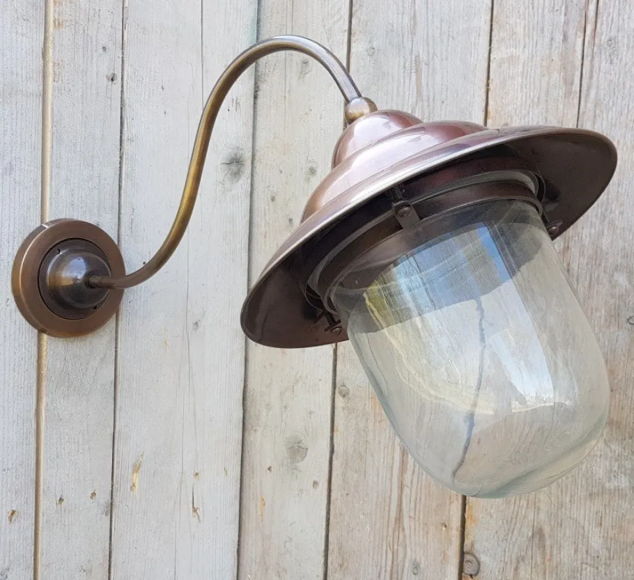 Online Pamono Italian Copper Outdoor Barn Light Lamp