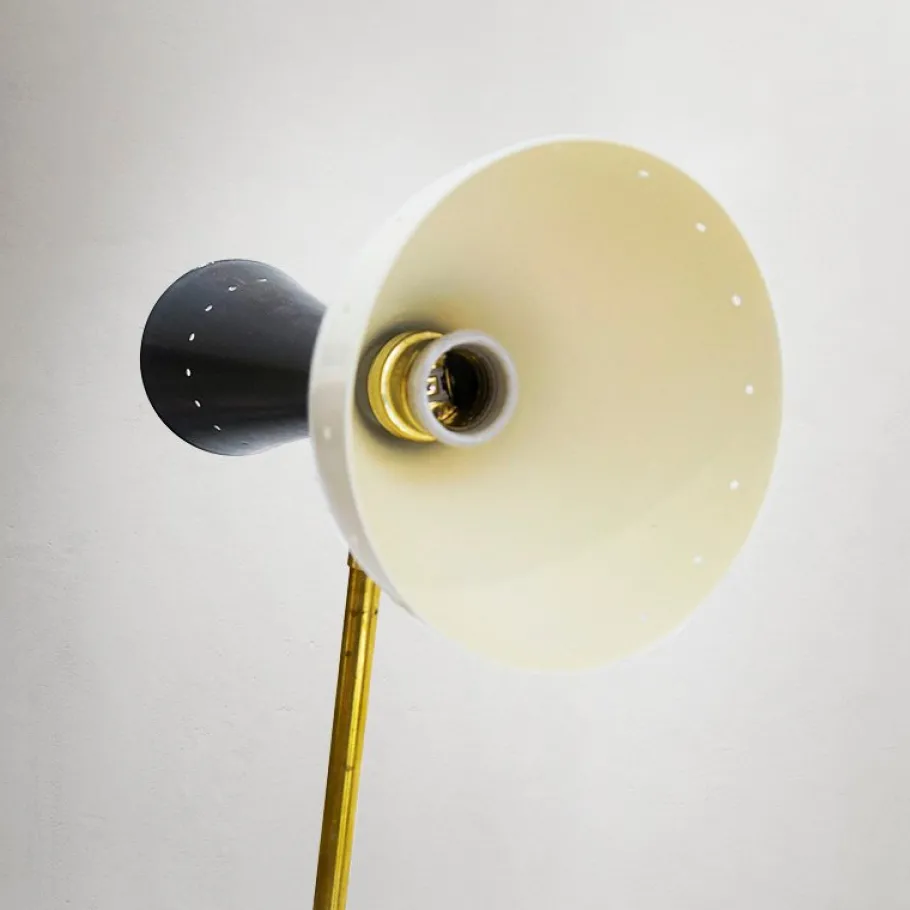 Sale Pamono Italian Counterweight Brass Floor Lamp, 1960s