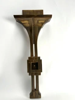 Discount Pamono Italian Deco Style Wall Lamps in Bronze attributed to Banci, 1970s, Set of 2