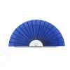 Clearance Pamono Italian Fan-Shaped Demi-Lune Wall Light in Blue Stepped Glass, 1980s