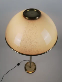 Sale Pamono Italian Floor Lamp in Brass and Artistic Murano Glass attributed to F. Fabbian, 1970s