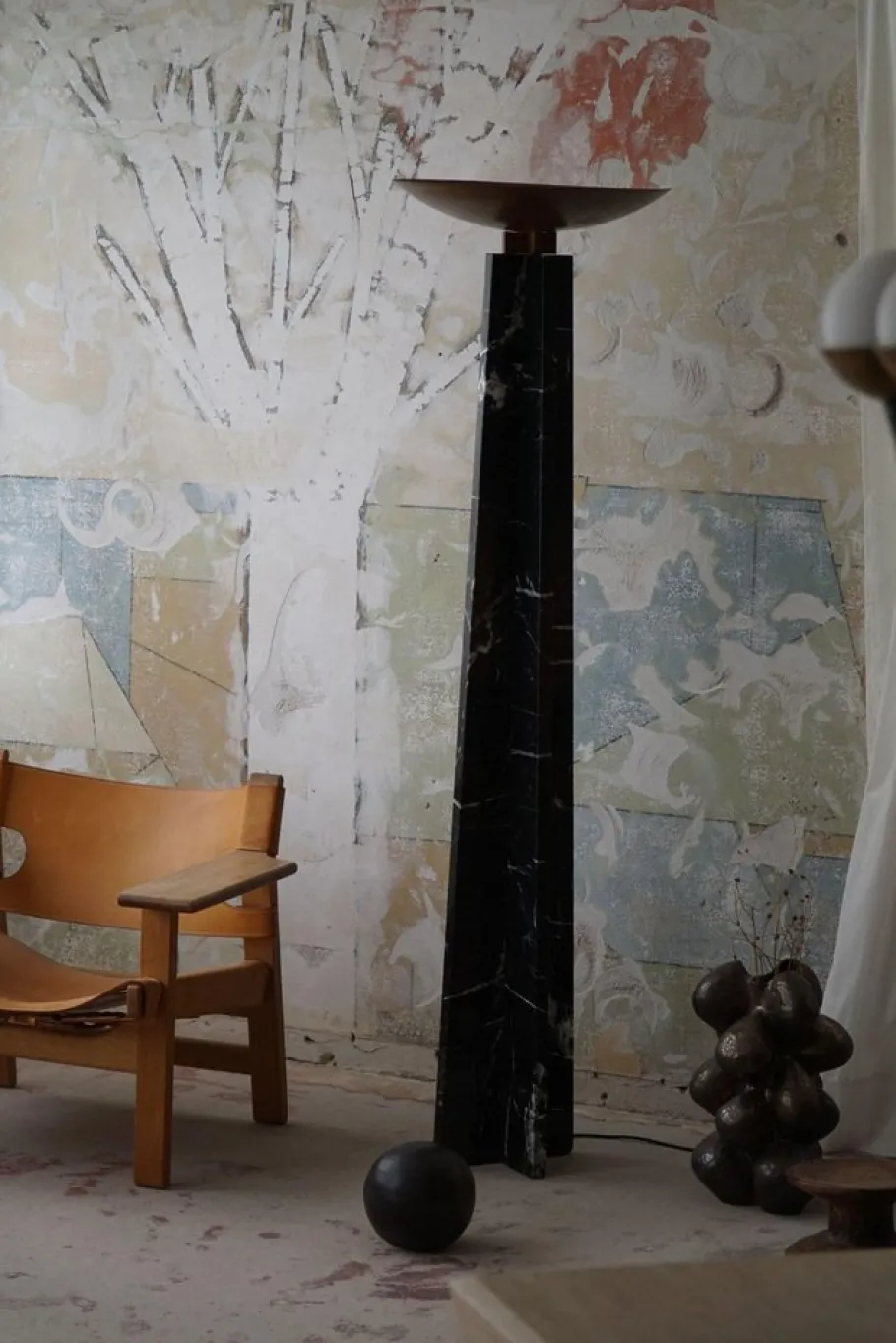 Hot Pamono Italian Floor Lamp in Copper and Marble by Massimo & Lella Vignelli, 1986