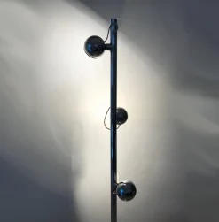 Pamono Italian Floor Lamp with 3 Magnetic Adjustable Globes by Luci Italia, Milan, 1970s
