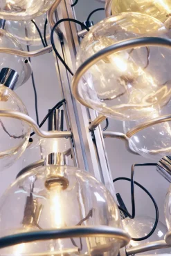 Outlet Pamono Italian Floor Light with 32 Glass Globes, 1960s