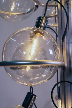 Outlet Pamono Italian Floor Light with 32 Glass Globes, 1960s