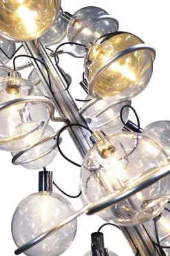 Outlet Pamono Italian Floor Light with 32 Glass Globes, 1960s