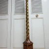 Online Pamono Italian Florentine Wooden Hand Carved Gold Gilt and Green Torchère Floor Lamp, 1950s