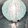 Best Pamono Italian Frosted Glass and Wire Mesh Tao Lamp, 1960s