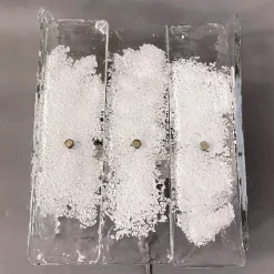 Hot Pamono Italian Frosted Glass Snow Sconce, 1970s